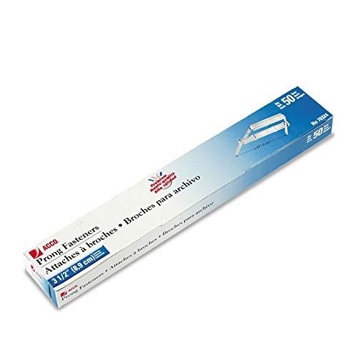 ACCO 70324 Premium Two-Piece Paper Fasteners, 3-1/2amp;quot; Capacity, 2-3/4amp;quot; Ctr-To-Ctr,