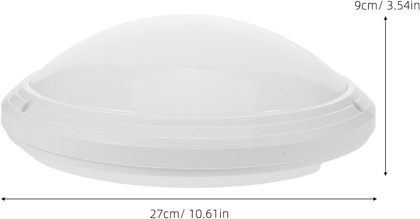 KICHOUSE Plastic Light Diffuser Ceiling Lamp Shade 10.6 Inch Flush Mount Waterproof Cover for Bathroom and Bedroom Easy Removal Modern Design