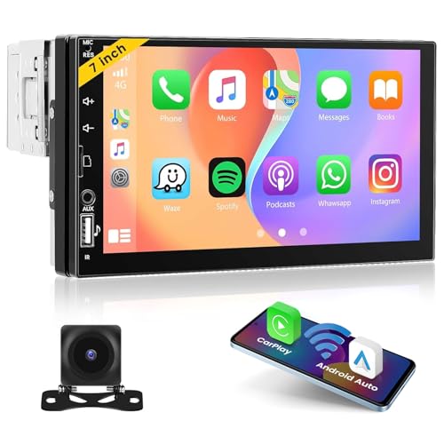 Inefala Radio Coche 1 DIN con Pantalla 7" y Carplay