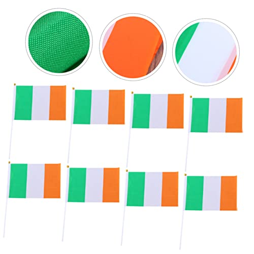 Abaodam 20 Stück Miniatur-Irische Nationalflaggen Tragbare Irland-Flaggen Paraden-Flagge Miniture-Dekoration Handschwenkende Flagge Tragbare Irische Nationalflagge Sport-Banner – Bild 4