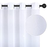 Material premium: estas cortinas de hilo parecen cortinas transparentes están hechas de tela de poliéster suave, puede combinar fácilmente estas cortinas con la decoración de su hogar existente, lo que le da a su habitación una apariencia renovada, suave y fresca.