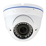 GW Security 5MP HD 1920P 2.8-12mm Varifocal Zoom Weatherproof Dome PoE Security IP Camera