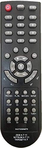 Compatible Remote for Zebronics Mitsun Home Theater with USB System Ht-11,Black