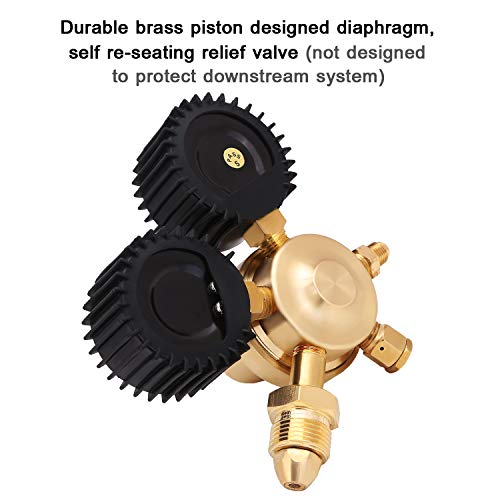 Betooll Nitrogen Regulator With 0-600 Psi Delivery Pressure Equipment Brass Inlet Outlet Connection Gauges #TOP3