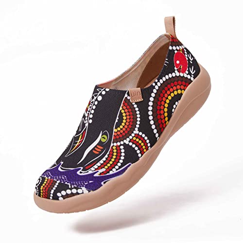 Uin Men's Travel Art Shoes Slip On Knitted Casual Walking Loafers Lightweight Comfort Air Painted Fashion Sneaker Crocodiles(10) #TOP4