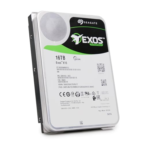 image for Seagate 16TB HDD Exos X16 7200 RPM 512e/4Kn SATA 6Gb/s 256MB Cache 3.5