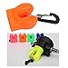 Almencla 1 Piece Breathing Apparatus Debrisproof Retainer Mouthpiece Cover, PVC Material, Quick Release Snap Fastener, Orange Diving Holder Reachory
