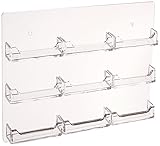 Source One 9-Pocket Wall Mount Business Card Holder, Clear (BC-9C-1)