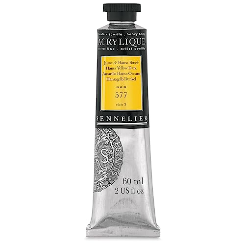 Sennelier Extra-Fine Artists' Acrylic, 60ml, Hansa Yellow Dark S3