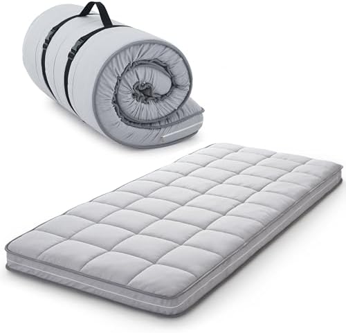 Jamdok 4Inch Cot Mattress Topper,Gel Infused Memory Foam,Machine ...