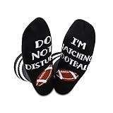 GJTIM 2PAIRS Novelty Football Socks Do Not Disturb I'm Watching Football for Fan (Watching Football)