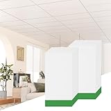 LooYee 20 pcs 2ft x 4ft Smooth Drop Ceiling Tile - Fire-Rated, Waterproof, Reusable - Premium PVC, No Sag and Breakage, White (160 sq. ft./Box)