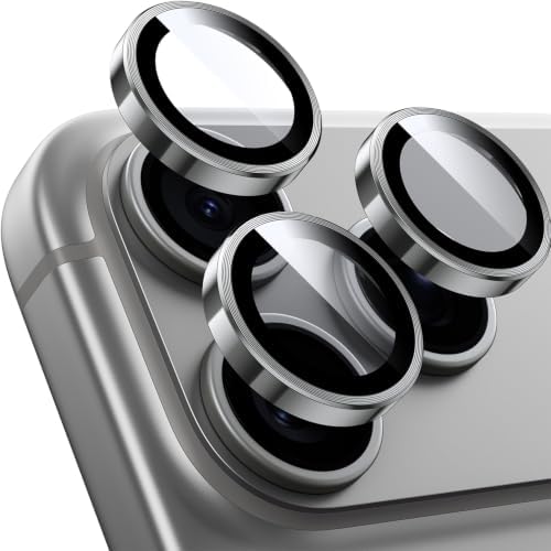 Hoerrye für iPhone 18 Pro/iPhone 18 Pro Max Kameraschutz, Silber | 9H Gehärtetes Glas Kamera Schutz Folie, HD, Individual Metallring Schutz Abdeckung, Starke Haftung, Kompatibel mi