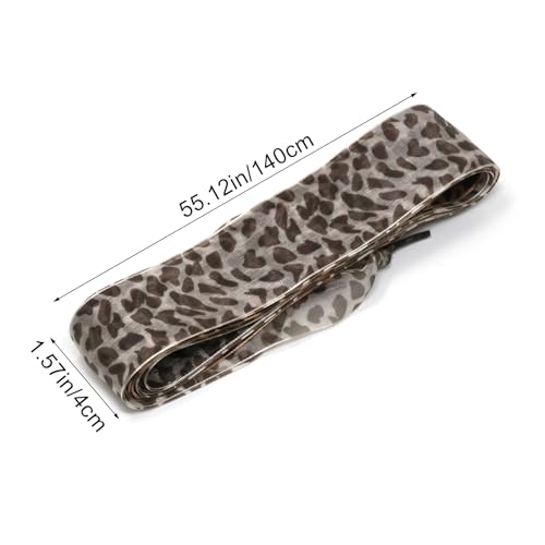 2 Pairs Fashion Leopard Shoelaces Flat Bottom Satin Shoe Laces Casual Shoes Sports Sneaker Ribbon Shoestring for Women3