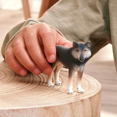 Image of Schleich Wild Life - American Wolf Toy Figurine - Kids Ages 3+ | 14991