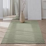 HINGUCKER: Outdoor Teppich Boho Stil - Shaggy Elemente, 3D Optik und dezente Farben sorgen dafür, dass der Balkon Teppich sich beliebig kombinieren lässt und eine entspannte Atmosphäre garantiert.