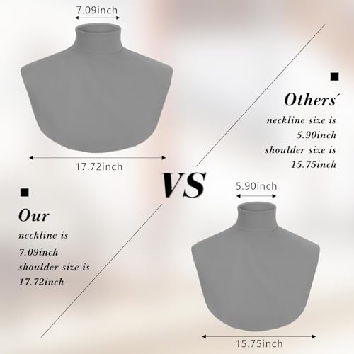 Image of Cutecrop Turtleneck Dickey Extra Large Fake Collar Detachable Dickey Collar Half Mock Turtleneck for Men Women
