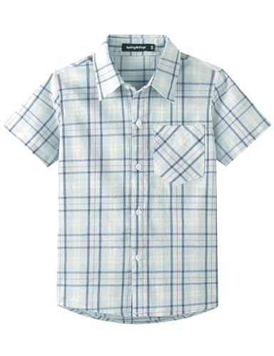 Chemise à carreaux manches courtes garçon 5-14 ans boutonnée casual