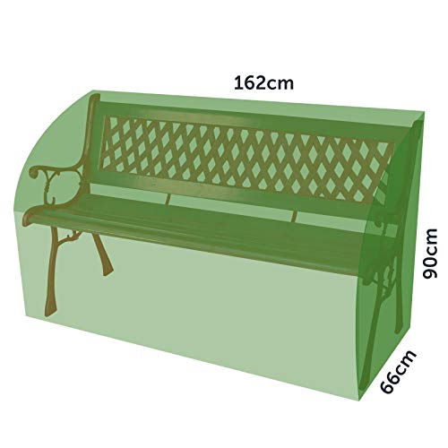ASAB 3 Seater Heavy Duty Garden Bench Swing Garden Patio Furniture Rattan Outdoor Covers Waterproof Weather Resistant Seat Wind Dirt Frost UV Protection - Bench Cover