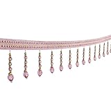 Yalulu 4 Yards Braided Hanging Beads Tassel Trim Fringe Fabric Ribbon Trimming Handwork DIY Craft Se