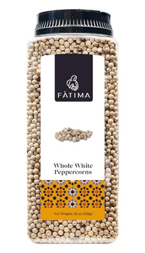 FÀTIMA Whole White Peppercorns 18 Oz Premium Sun Dried Non
