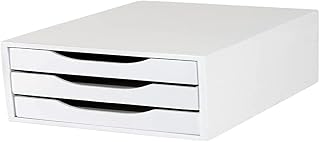 Caixa de Arquivo 3 gavetas, Mdf Branco - Souza & Cia, (Ref: 3305)