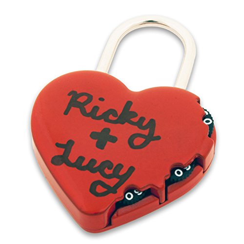 Fjm Security Sx-691 3 Dial Red Heart Combination Padlock - 4 Pack #TOP3