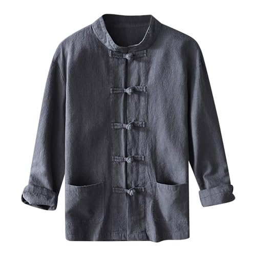 Chemise homme décontractée manches longues en coton léger pour le printemps