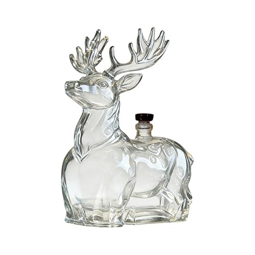Decantador de whisky, 120 ml, divertido vajilla con ciervo, decantador de whisky, soporte para bebidas espirituosas, para Navidad, cumpleaños, hogar, bar, decoración, bourbon brandy vino
