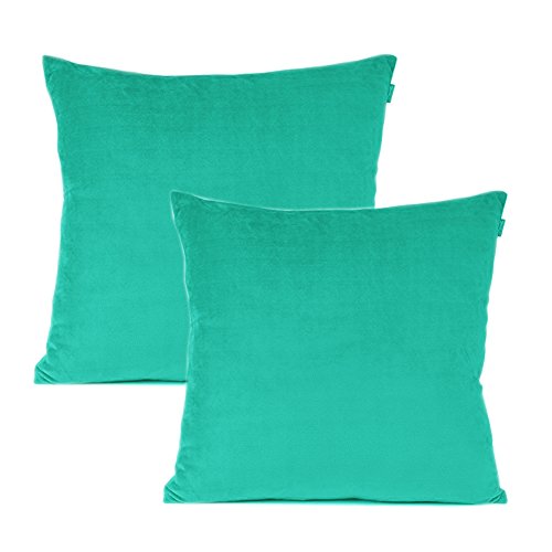 Shinnwa Velvet Super Soft Decorative Throw Pillow Case Solid Twin Side Cushion Covers for Bench, 18