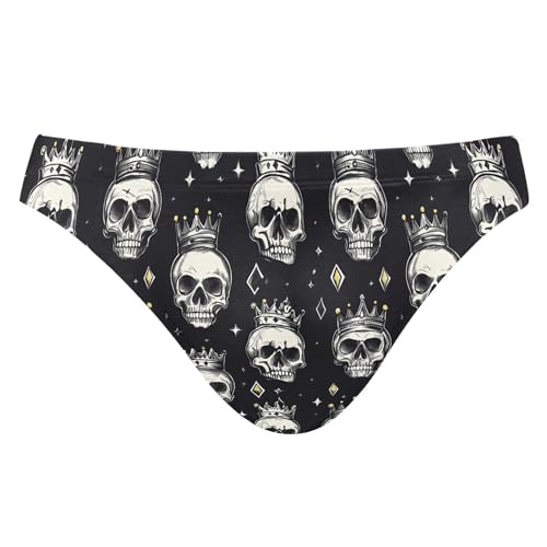 Skull Crown Mens Swimwear Swim Briefs Bikini Swimsuit for Summer Beach L B0404387