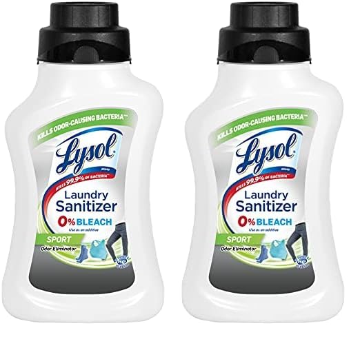 Lysol Sport Laundry Sanitizer Additive, Sanitizing Liquid for Gym Clothes and Activewear, Eliminates Odor Causing Bacteria, 41oz (Pack of 2)