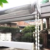 Claro Pvc Persianas Enrollables al Aire Libre,W×H-65×120cm/25.6×47.2in