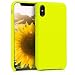 Produktbild kwmobile Hülle kompatibel mit Apple iPhone X - Hülle Silikon gummiert - Handyhülle - Handy Case in Zitronengelb