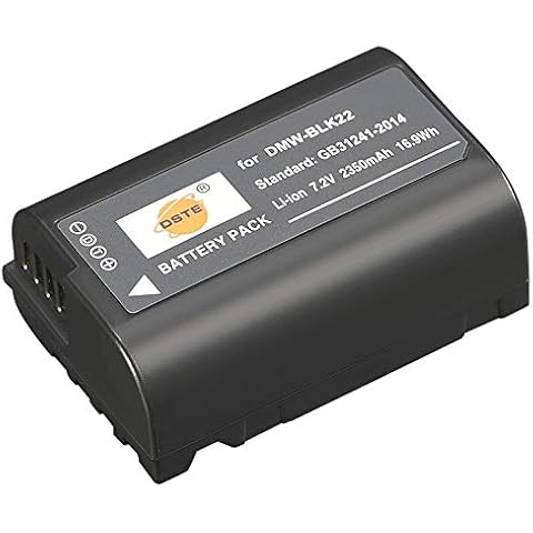 DSTE-UK DMW-BLK22 Spare Battery Replacement for Panasonic DC-S5 DC-S5KK GＨ6 Camera,Sigma BP-61 Battery as DMW-BTC15 Cover