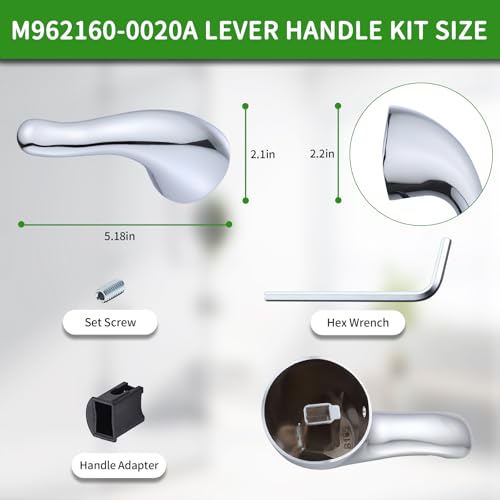 gcbcrit Shower Handle Replacement for American Standard M962160-0020A Lever Handle Kit, fit for Single Lever Pressure Balance Bath and Shower, Polished Chrome thumbnail 6
