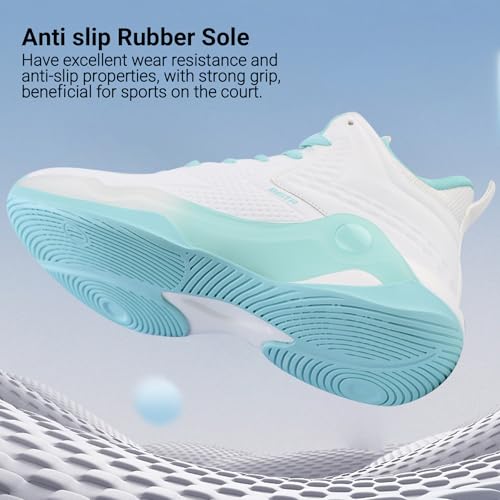 Image of Beita Basketball Shoes for Women High Upper Volleyball Shoes Fashion Sneakers Breathable Sports Shoes Anti Slip