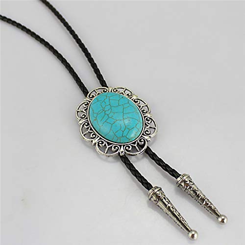 gazechimp Novidade Retro Bolo Tie Men Tempo Turquesa Bolo Tie Para Homens Terno Camisa Presentes