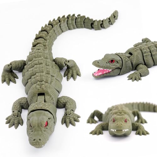 Yipintang 7.9" 3D Printed Articulated Crocodile Alligator - Flexible Reptile