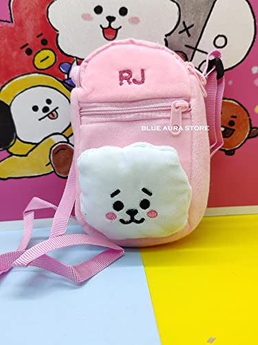 Blue Aura BT21 BTS RJ Coin Pouch Headphone,Money & Other Accessories Pouch Bag for Girls & Boys (RJ Coin Pouch) 4 41Waw3fbbEL