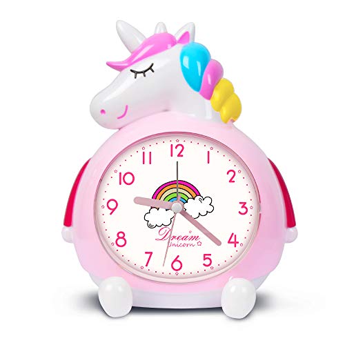 KOROTUS COLLECTION Unicorn Alarm Clock for Kids Wake Up Night with Loud Music