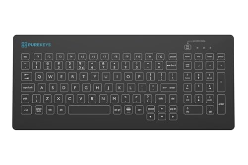 Medical Keyboard Compact FA USB contre les microbes clavier noir étanche US-int
