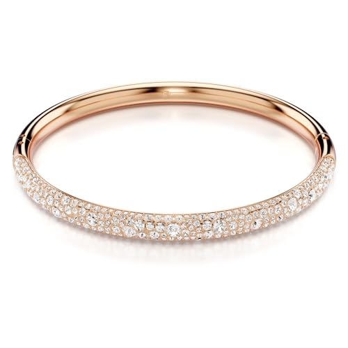 Swarovski Meteora Bangle, Snow Pave, Clear Crystals on Rose Gold-tone Finished Metal