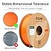eSUN PLA Basic Filament 1.75mm, 3D Printer Filament High Speed PLA for Fast Printing, 1KG Spool (2.2 LBS) 3D Printing Filament for High Speed 3D Printers, Orange