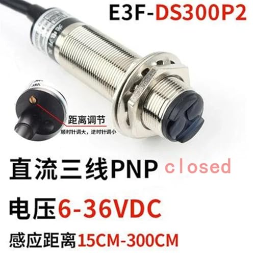Capteur photoélectrique NPN E3F-DS300P2 reflex diffuse 3m 3 fils - 3