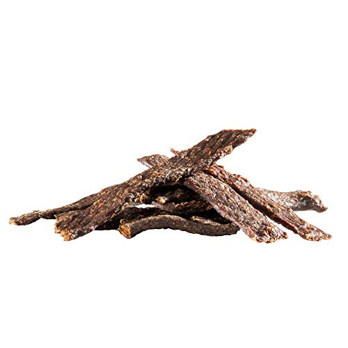 Chewies Fleischstreifen MINI Hundeleckerli aus 100 % Kängurufleisch - 70 g - Snack für kleine Hunde - luftgetrocknete Känguru Kaustreifen - hypoallergen & getreidefrei - Dörrfleisch vom Känguru