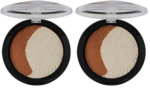 Image of FASHION COLOUR Dual Face Powder & Blusher | Easy Blend | Highly Pigmented | Natural Glow | Face Makeup Blush For Cheekbones & Highlighting | Face Blusher For All Skin Tones | Shade 04 (Pack of 2)