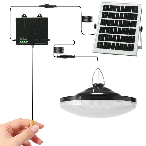 HULPPRE Solar Shed Light with Pull String Indoor&Outdoor Daytime or Night