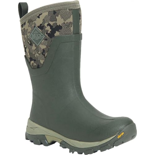MUCK Women's Arctic Ice Mid Insulated Boot + Vibram Arctic Grip A.T., Green, Size 6(M)
