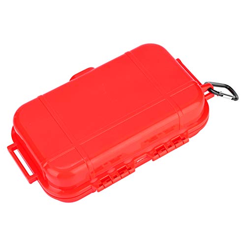 Pocreation Weatherproof Hard Case,Dry Box Outdoor Survival Shockproof Storage Case Airtight Carry Box Container, With Detachable Rubber Pad(Red) #TOP7
